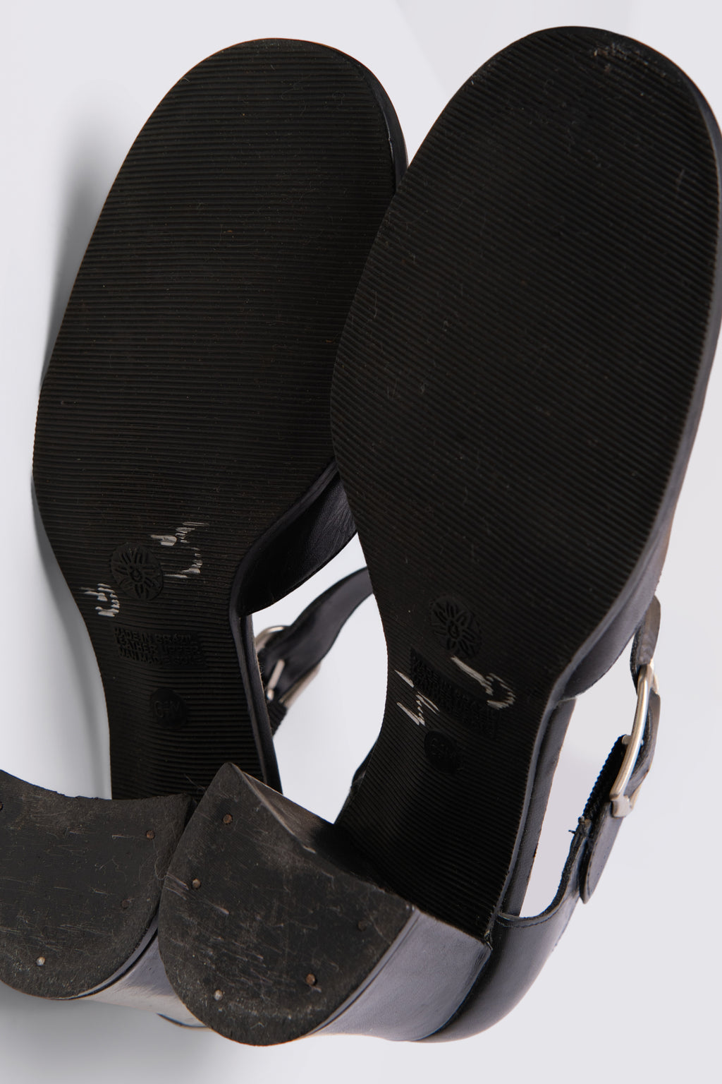 90s Westies Ankle Strap Block Heels
