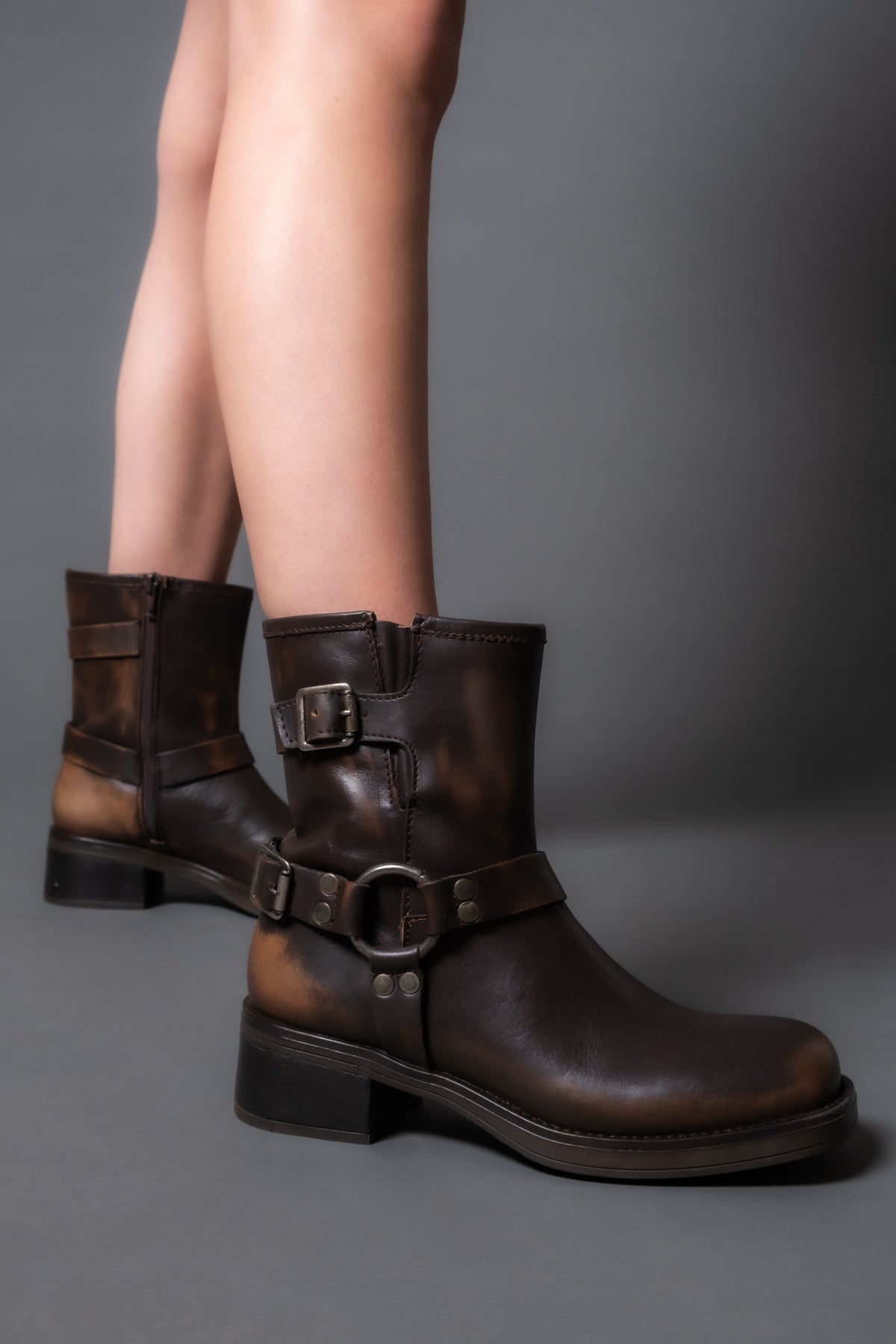 Steve Madden Brixton Leather Moto Boot