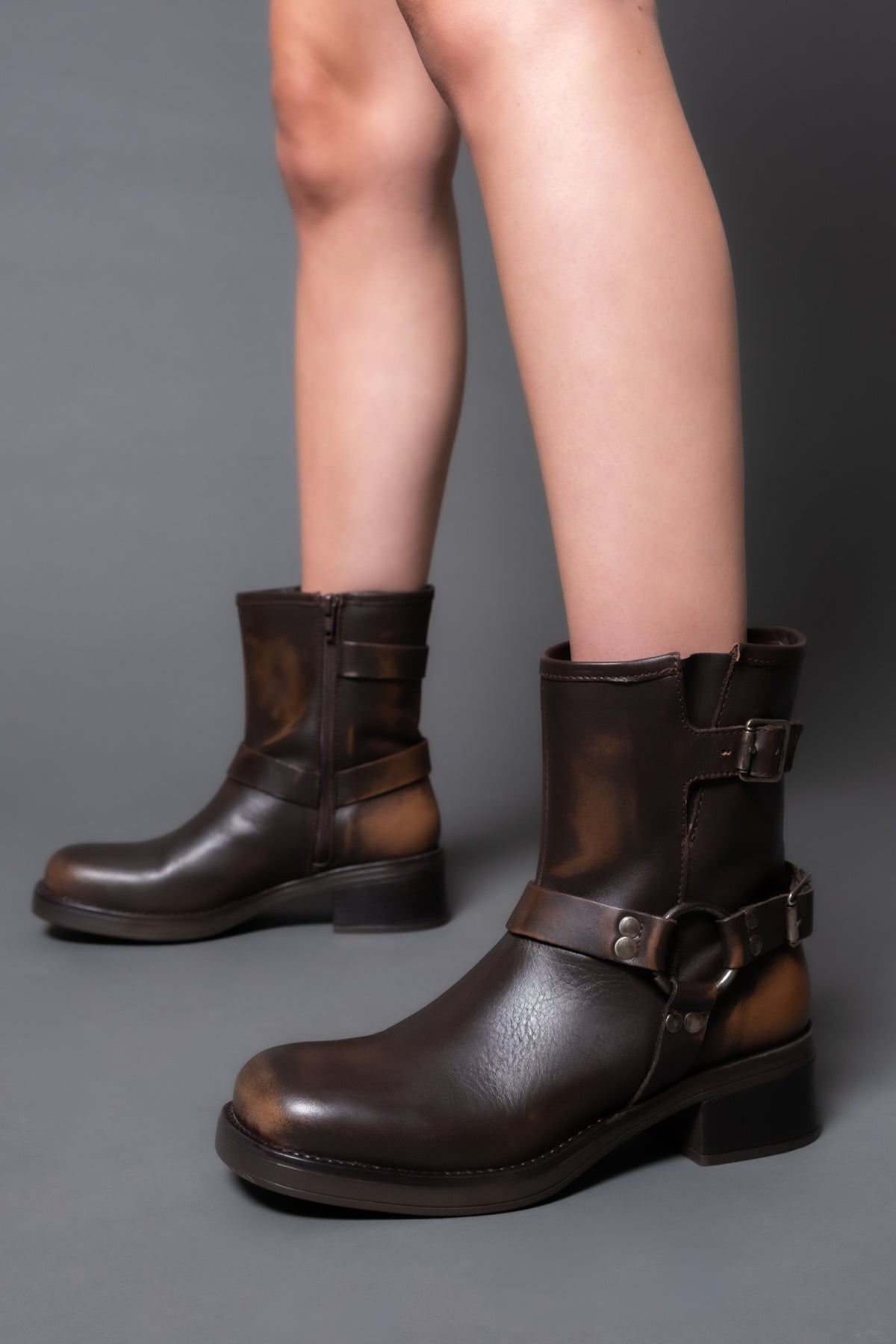 Steve Madden Brixton Leather Moto Boot
