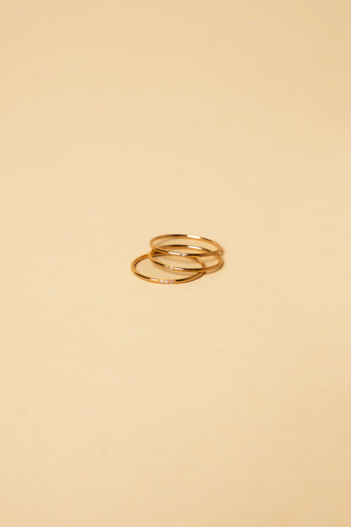 Dainty Stoned Ring Set