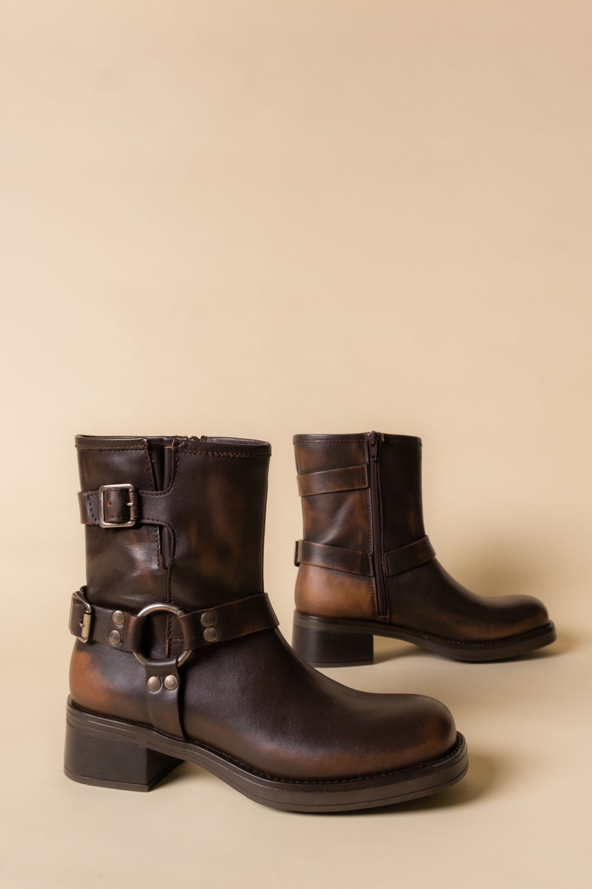 Steve Madden Brixton Leather Moto Boot