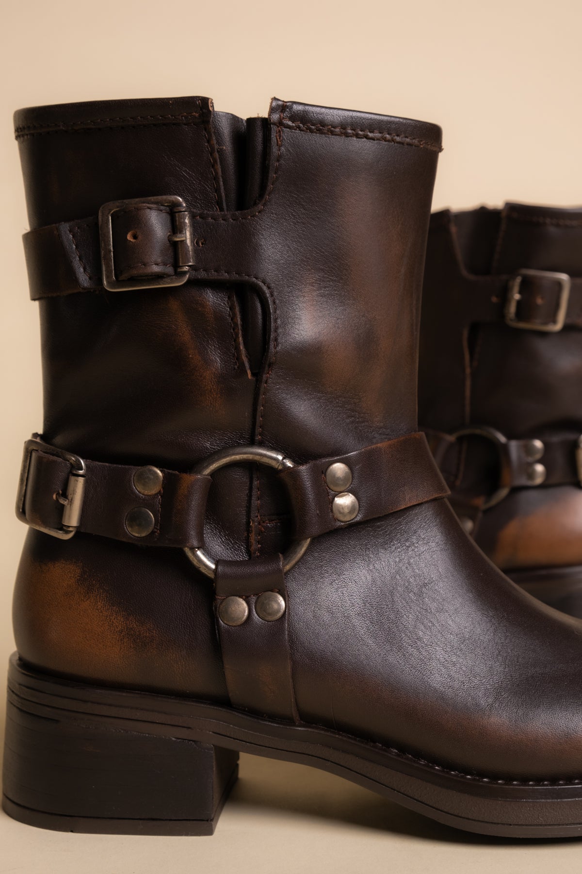 Steve Madden Brixton Leather Moto Boot