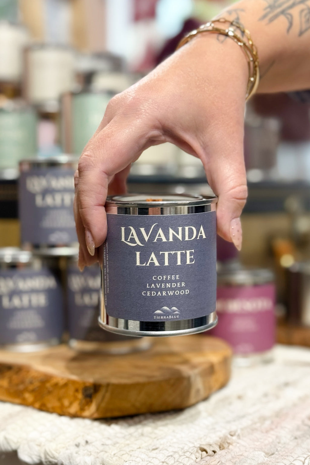 TierraBlue Lavanda Latte Candle