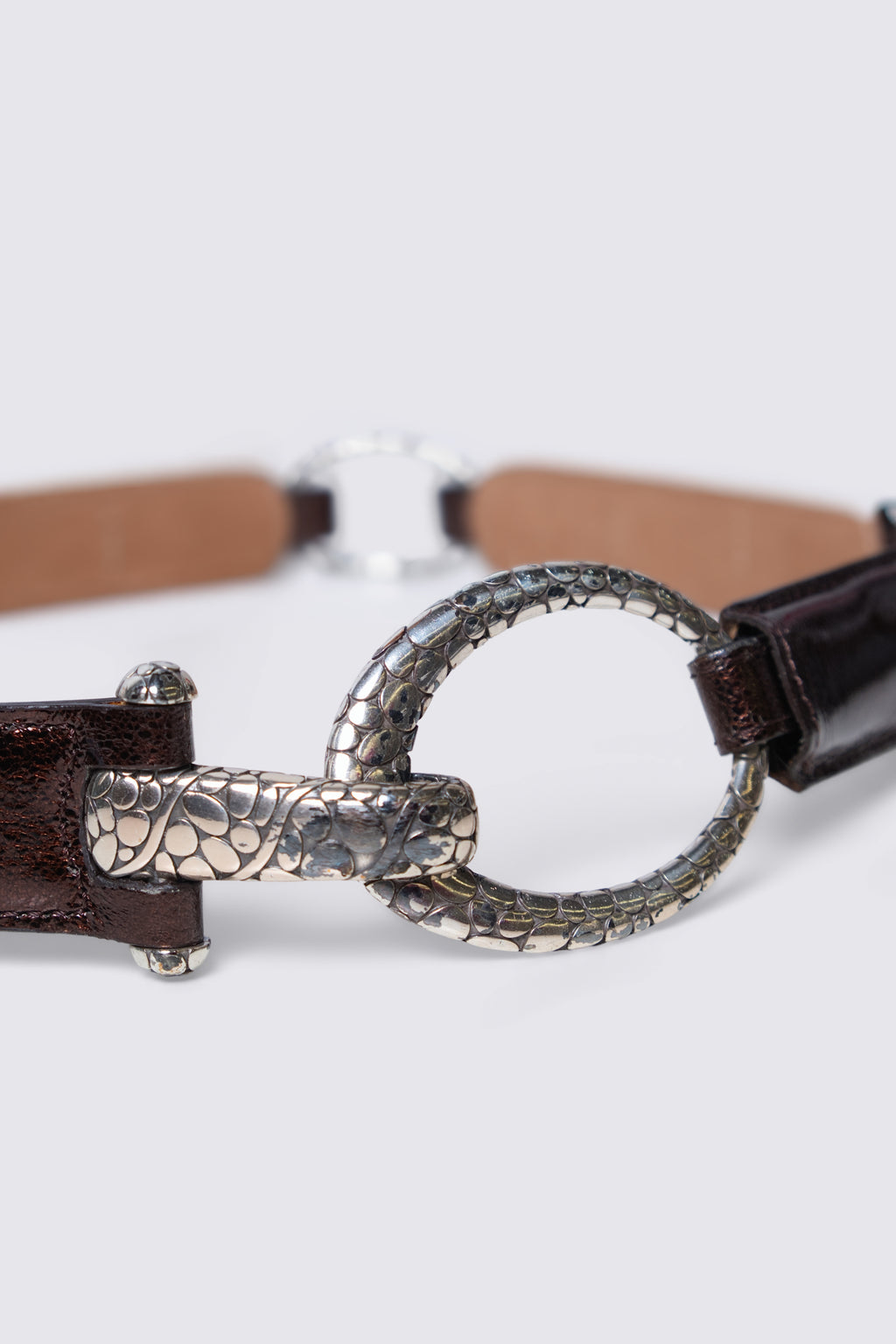 90s Brighton Chain Link Leather Belt