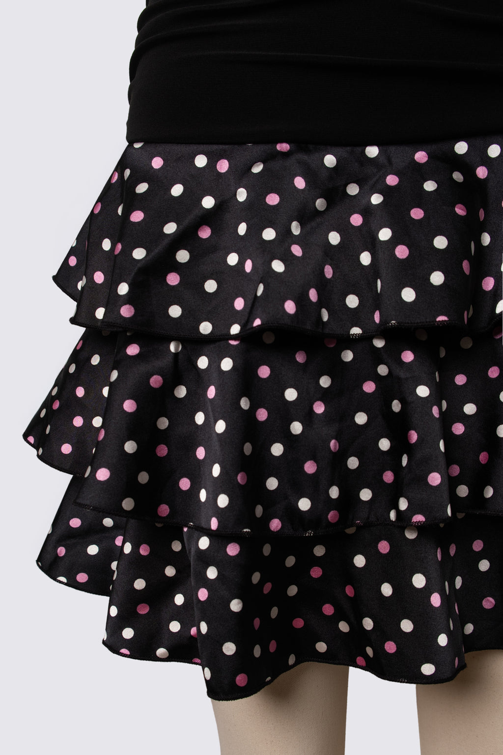 Y2K Taboo Polka Dot Ruffle Mini Dress