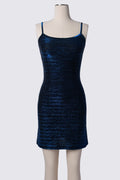 90s Byer Too Metallic Stretch Mini Dress