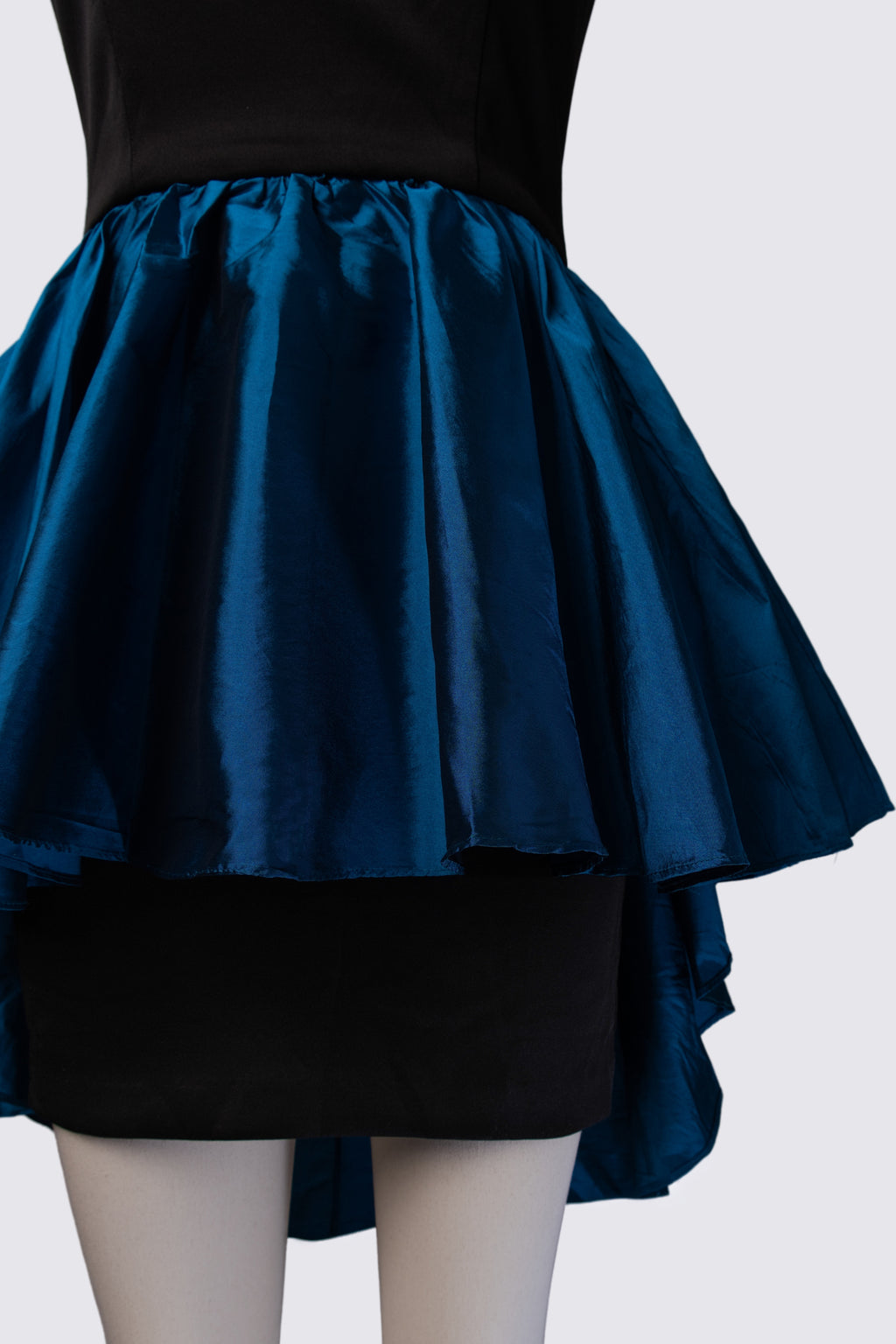 2010s Bebe Taffeta Peplum Mini Dress