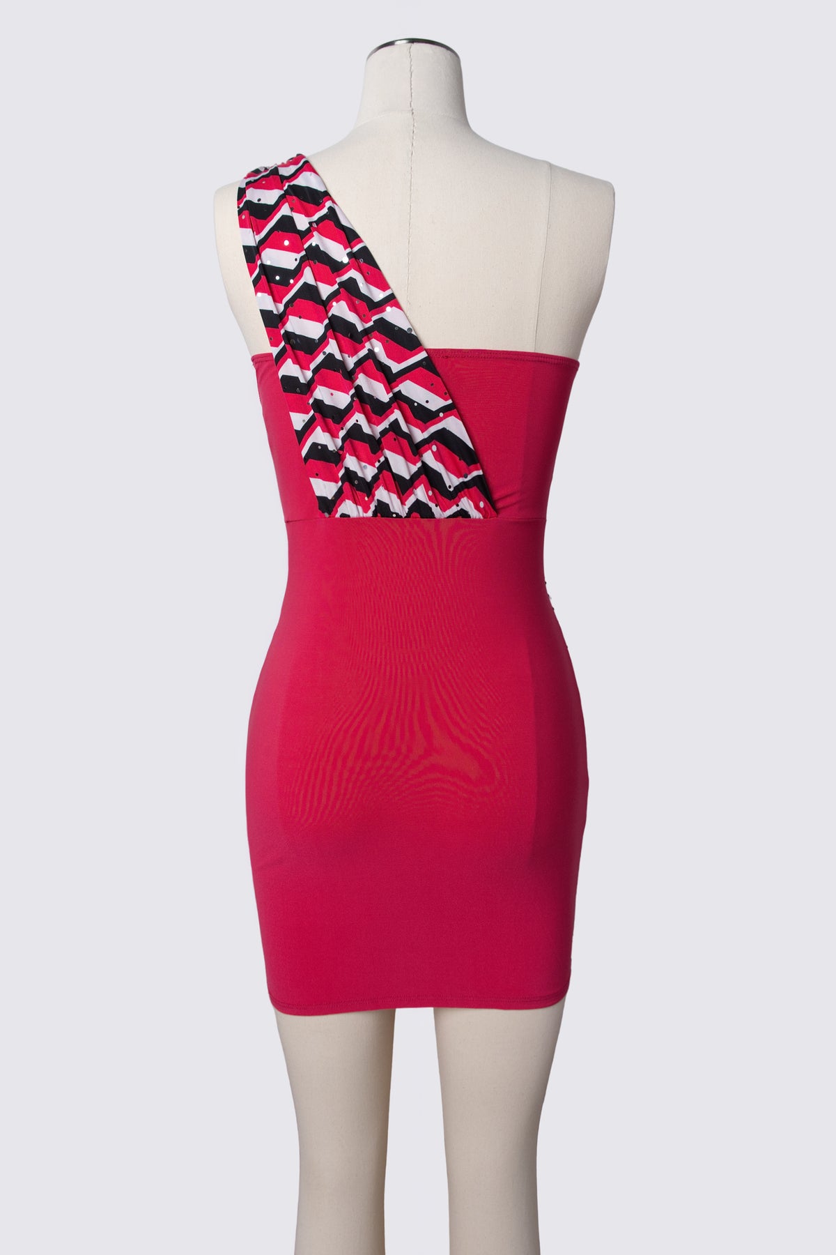 Y2K Draped One Shoulder Mini Dress