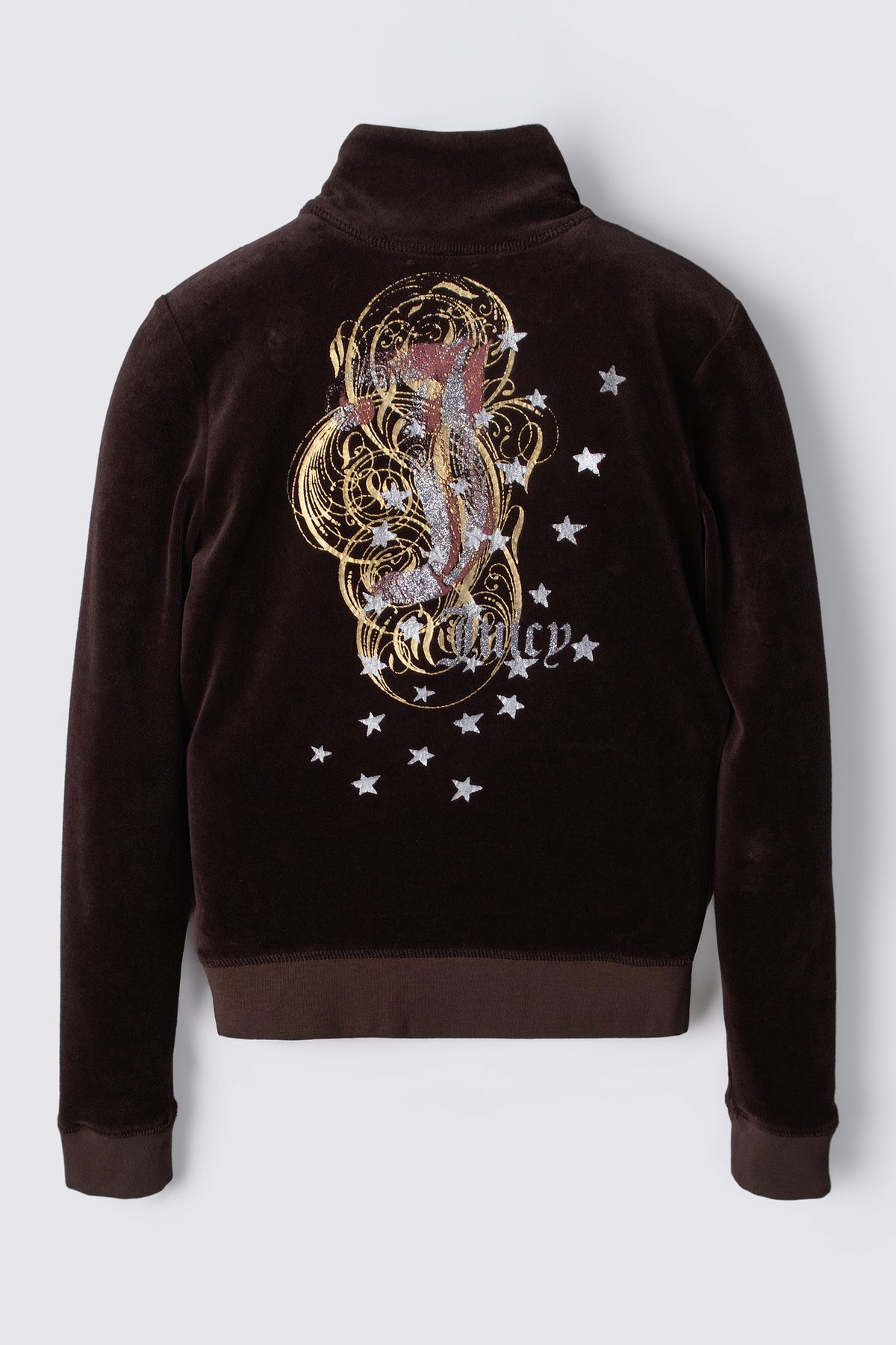 2000s Juicy Couture Metallic & Glitter Print Track Jacket