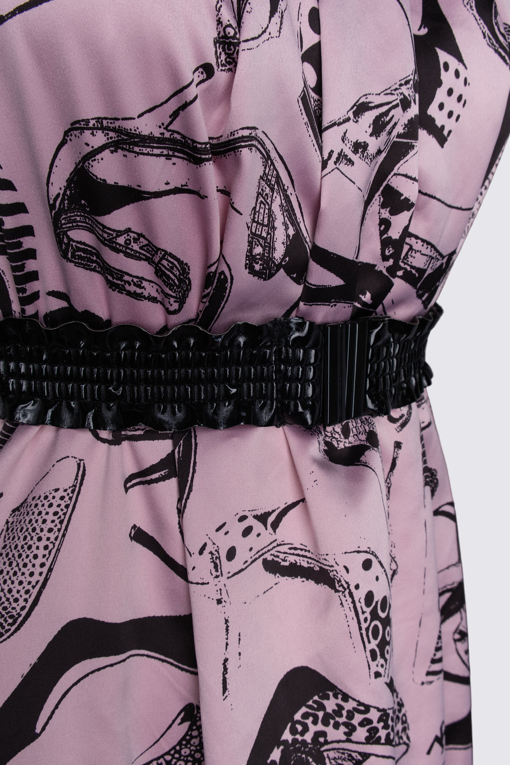 Y2K Miss Sixty Killah Shoe Print Bubble Dress