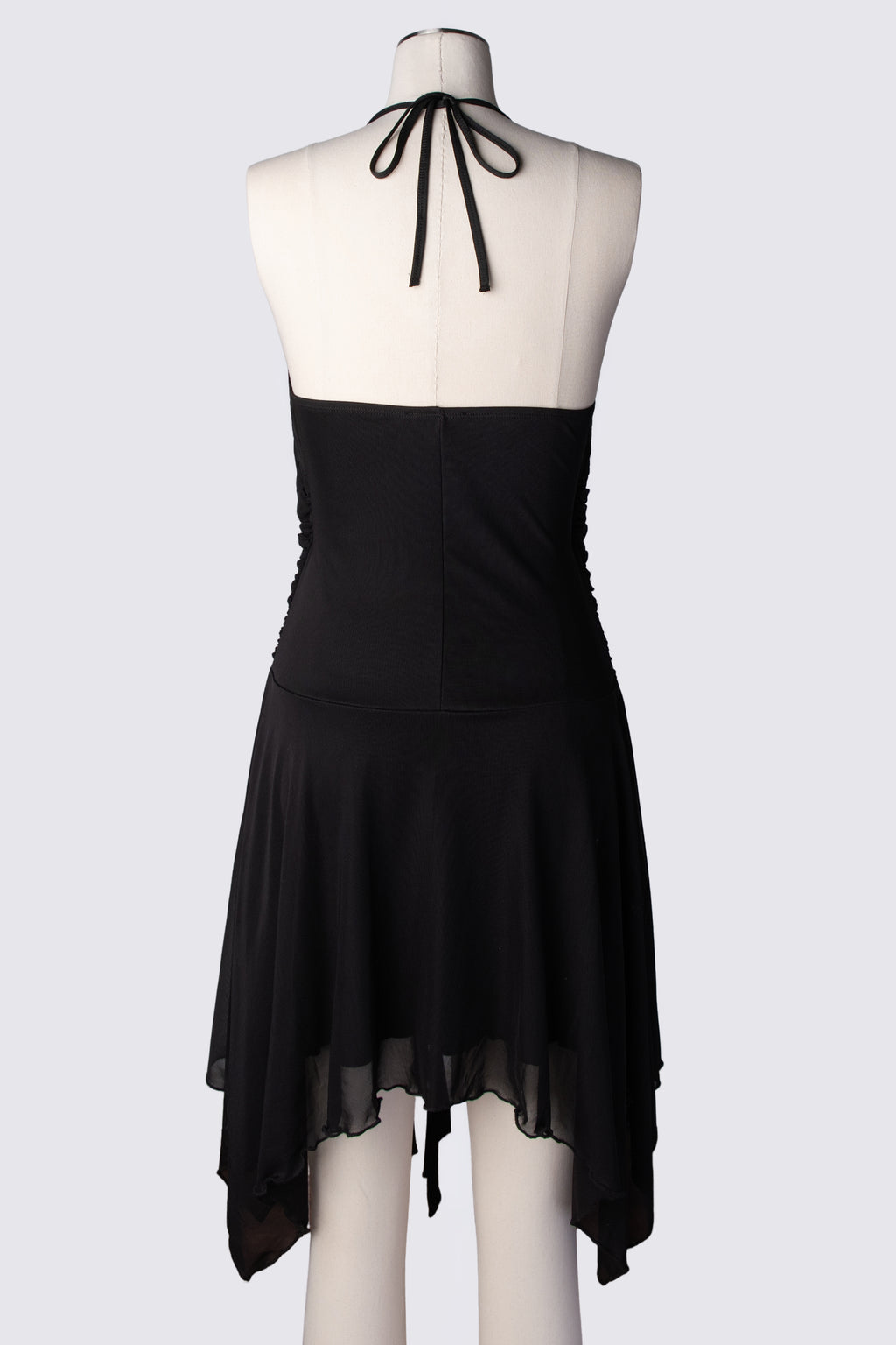 Y2K Cascading Ruffle Halter Fairy Dress
