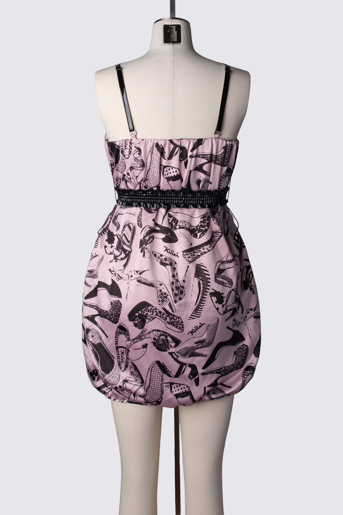 Y2K Miss Sixty Killah Shoe Print Bubble Dress