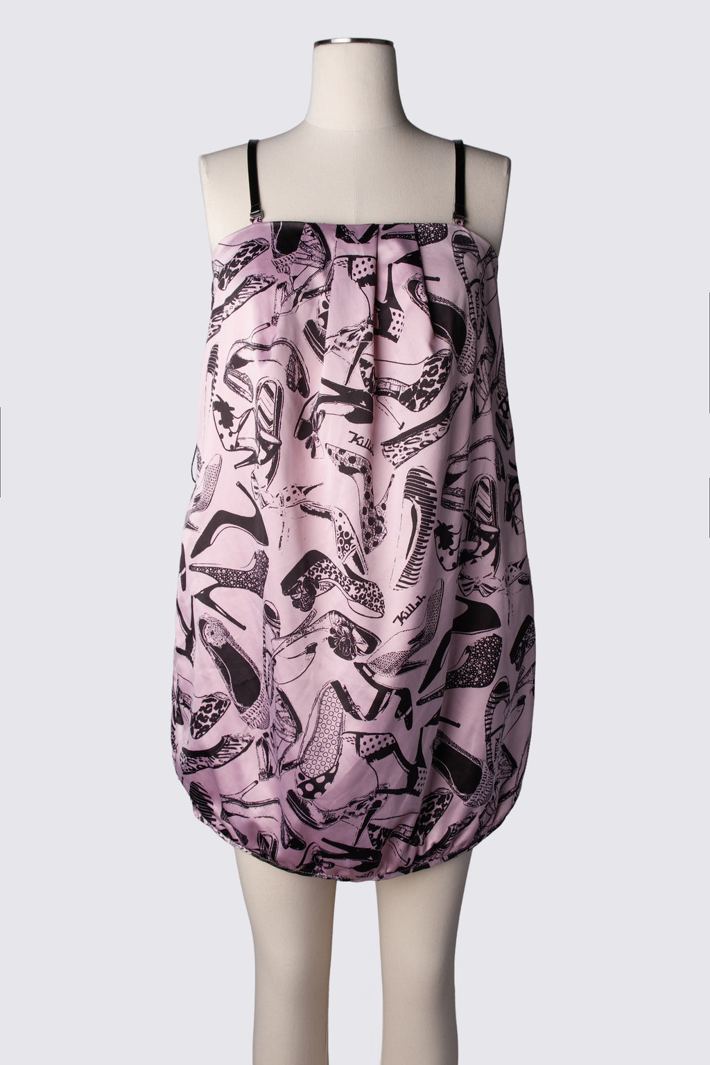 Y2K Miss Sixty Killah Shoe Print Bubble Dress