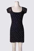 90s Currants Layered Mesh Mini Dress