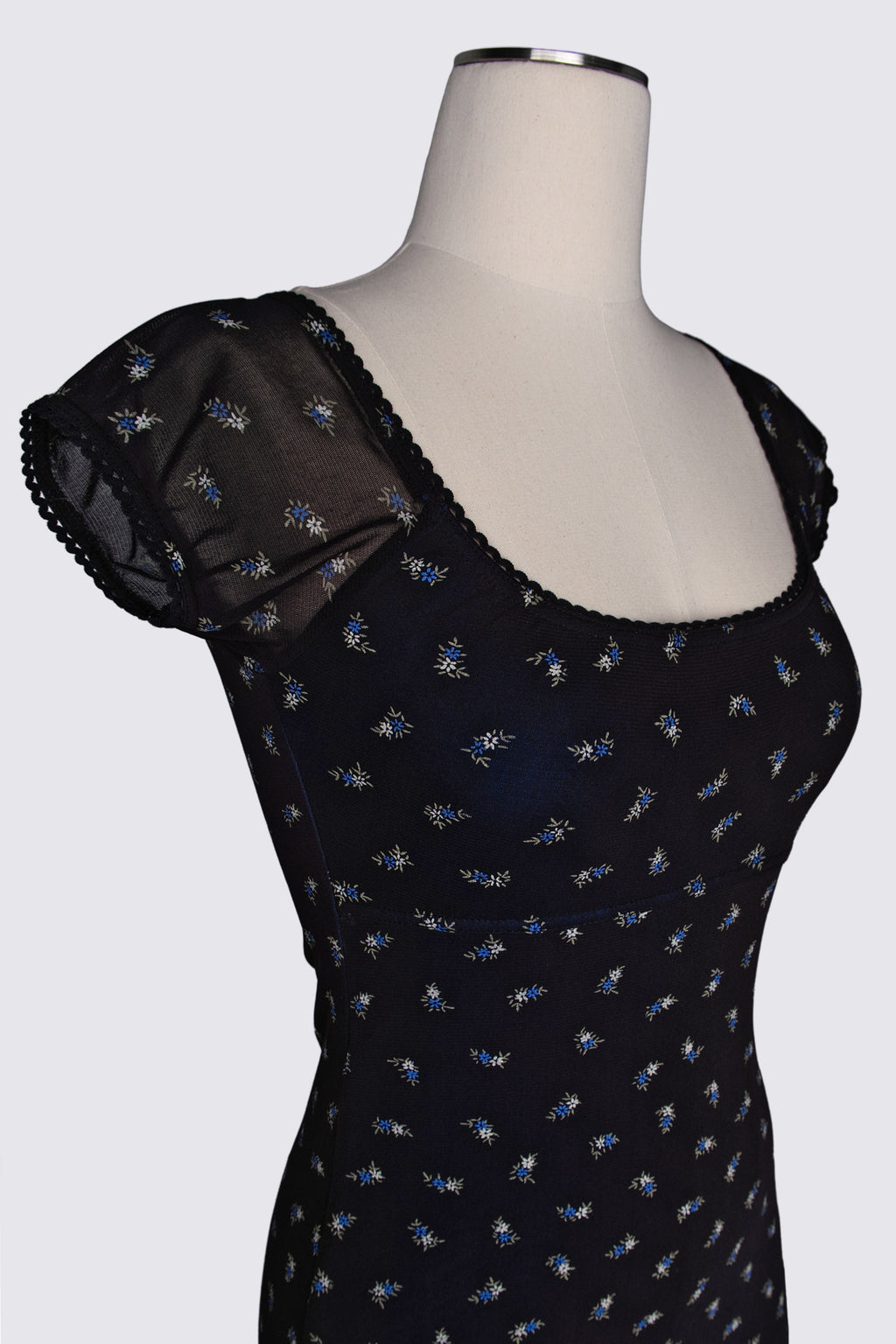 90s Currants Layered Mesh Mini Dress