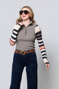 Free People Avery Long Sleeve Zip Up Top