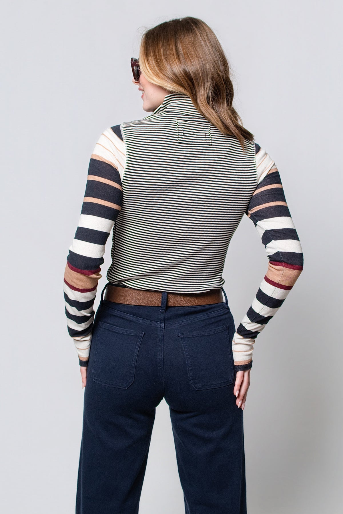 Free People Avery Long Sleeve Zip Up Top