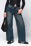 Just Black Baggy Wide Leg Jeans