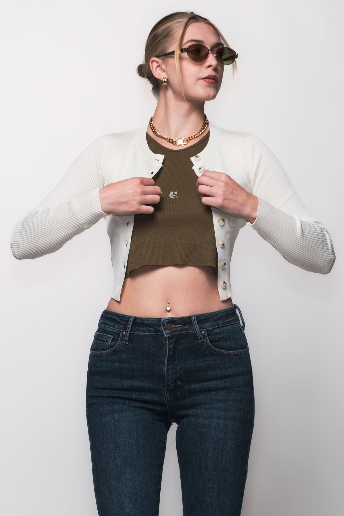 Amelia Ribbed Cardi Top