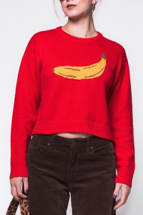 Banana Cozy Crewneck Sweater
