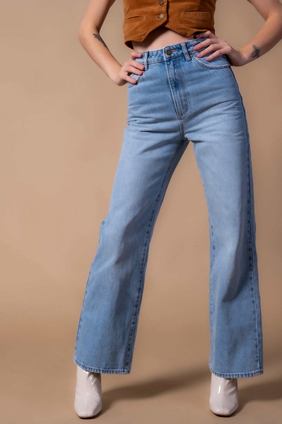 Heidi Wide Leg Jeans Blue