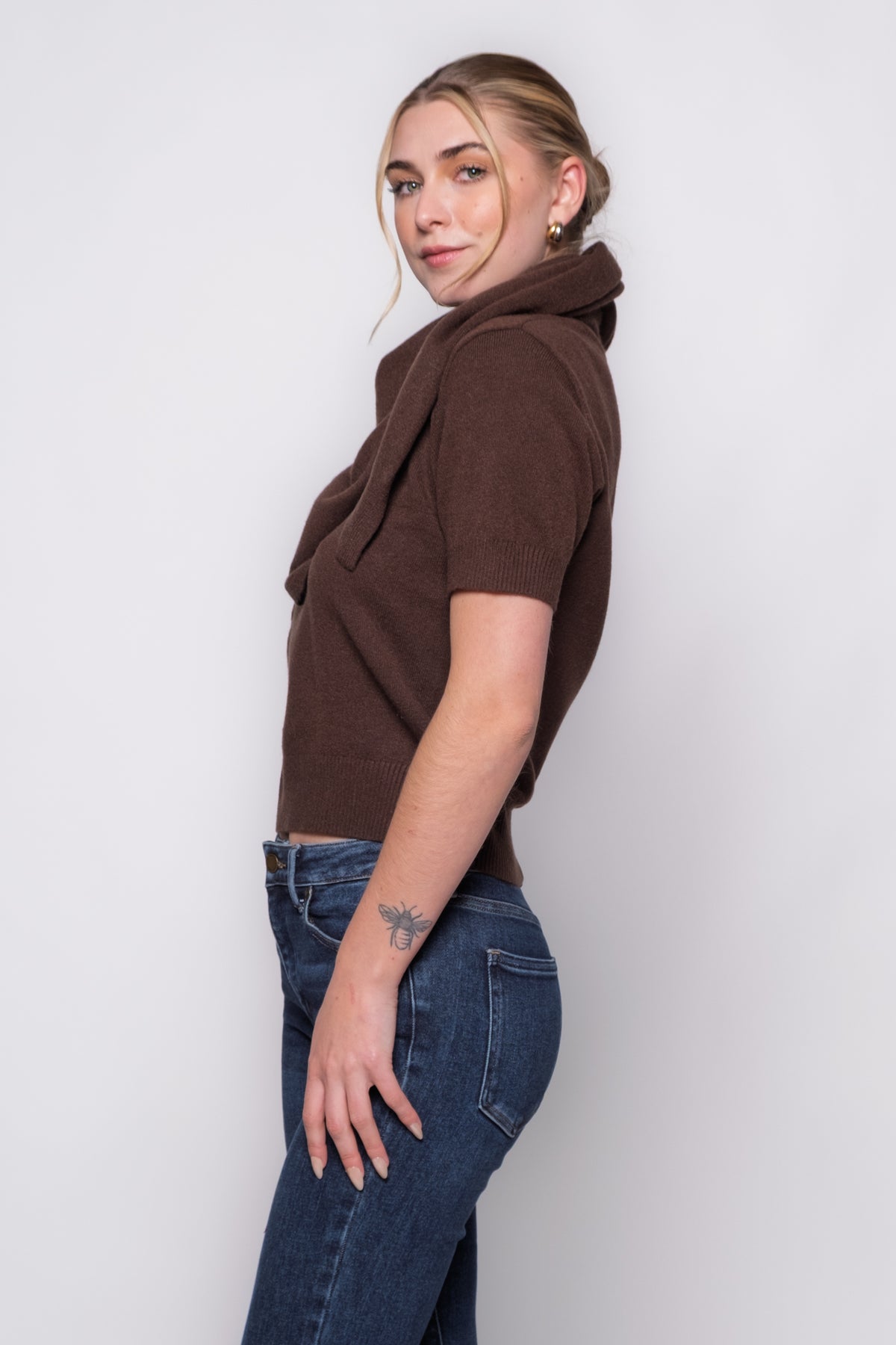 Steve Madden Hermia Short Sleeve Sweater