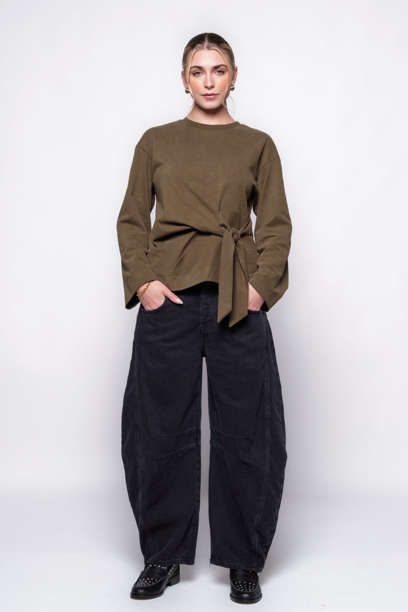 FRNCH Orchis Tie Waist Top