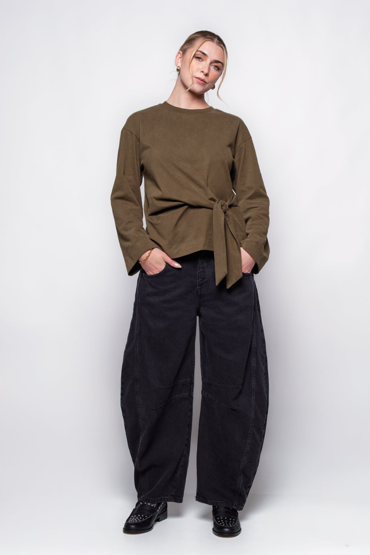 FRNCH Orchis Tie Waist Top