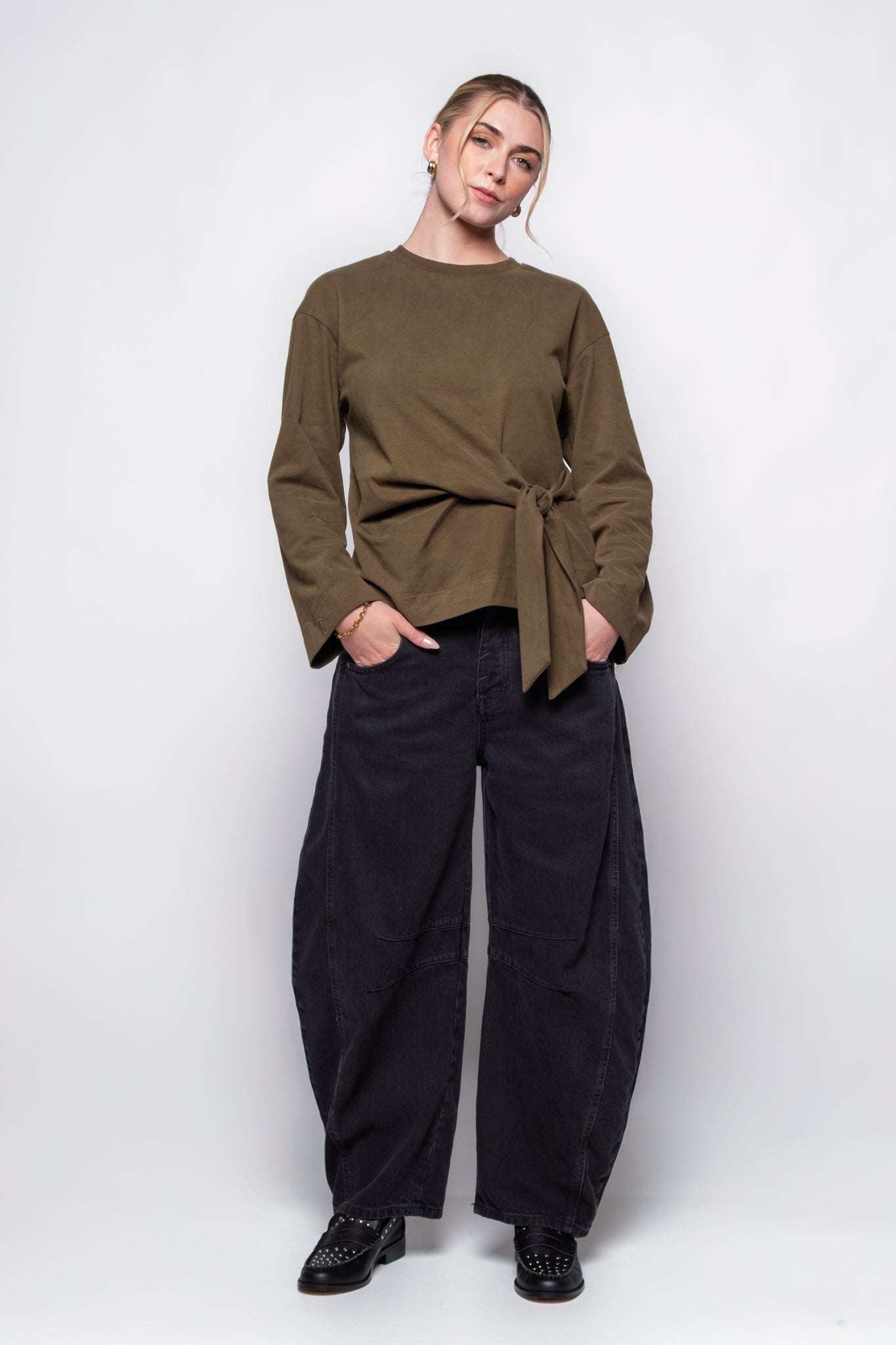 FRNCH Orchis Tie Waist Top