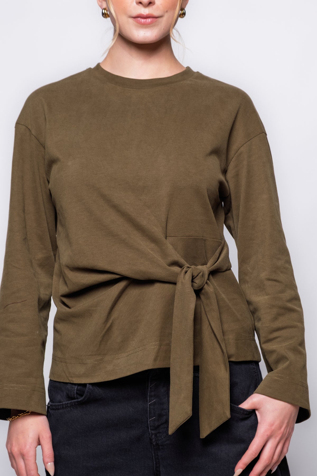 FRNCH Orchis Tie Waist Top