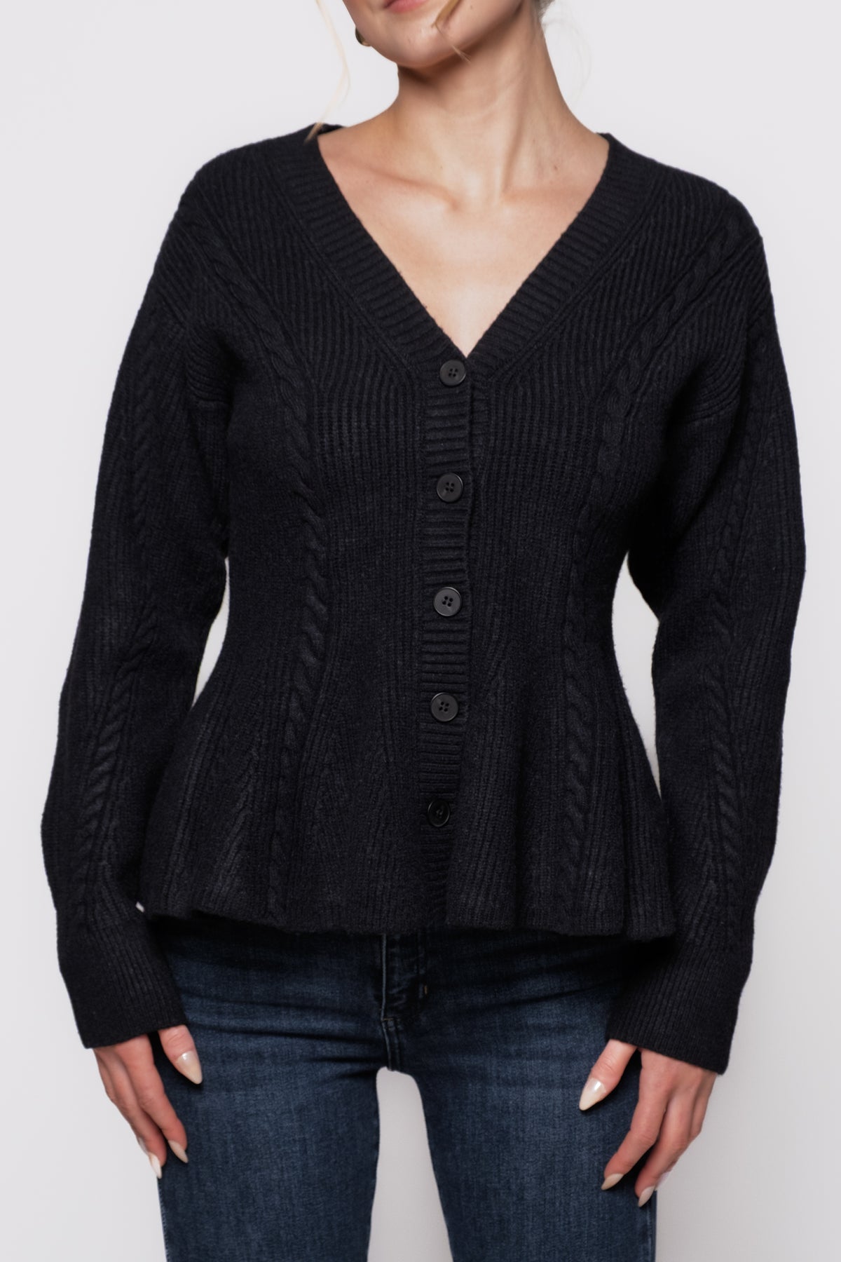 Steve Madden Courtney Peplum Cardigan