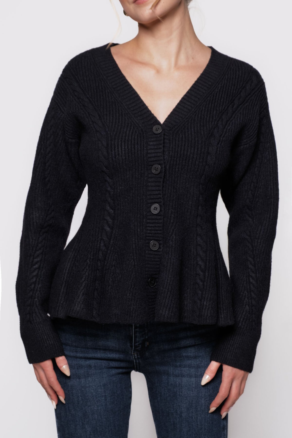 Steve Madden Courtney Peplum Cardigan