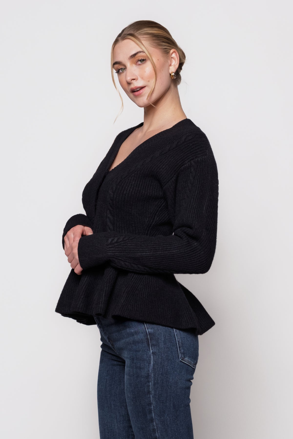 Steve Madden Courtney Peplum Cardigan