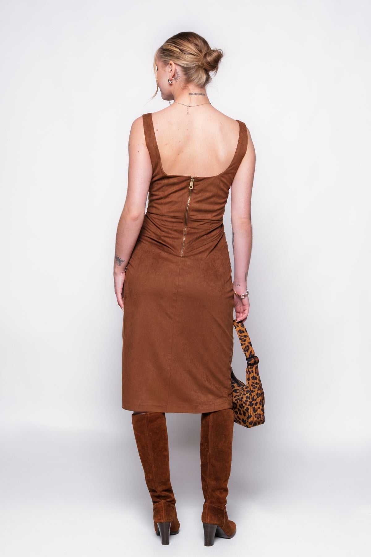 Steve Madden Milo Micro Suede Midi Dress