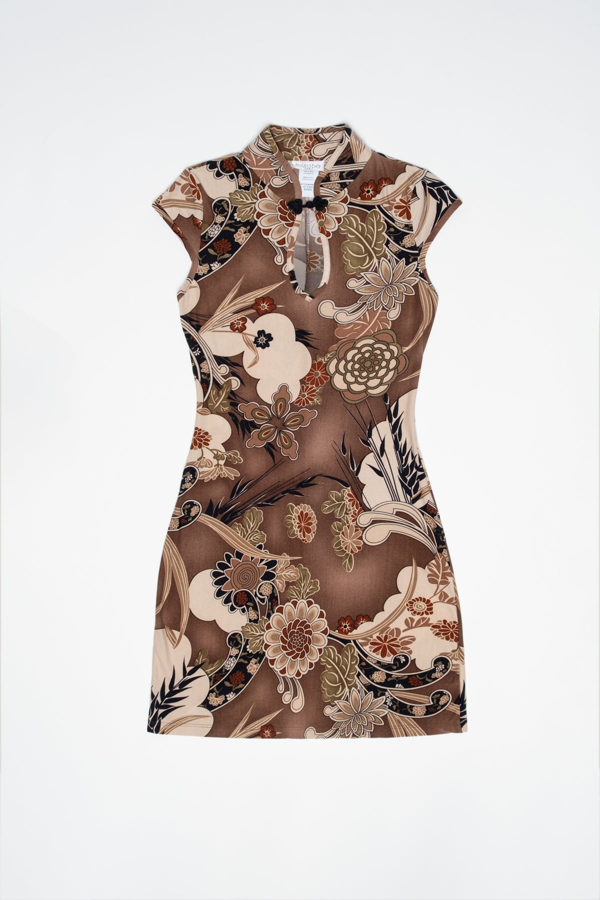Japanese Floral Print Bodycon Dress