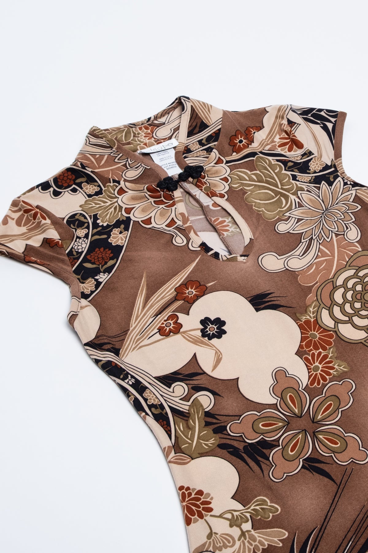 Japanese Floral Print Bodycon Dress