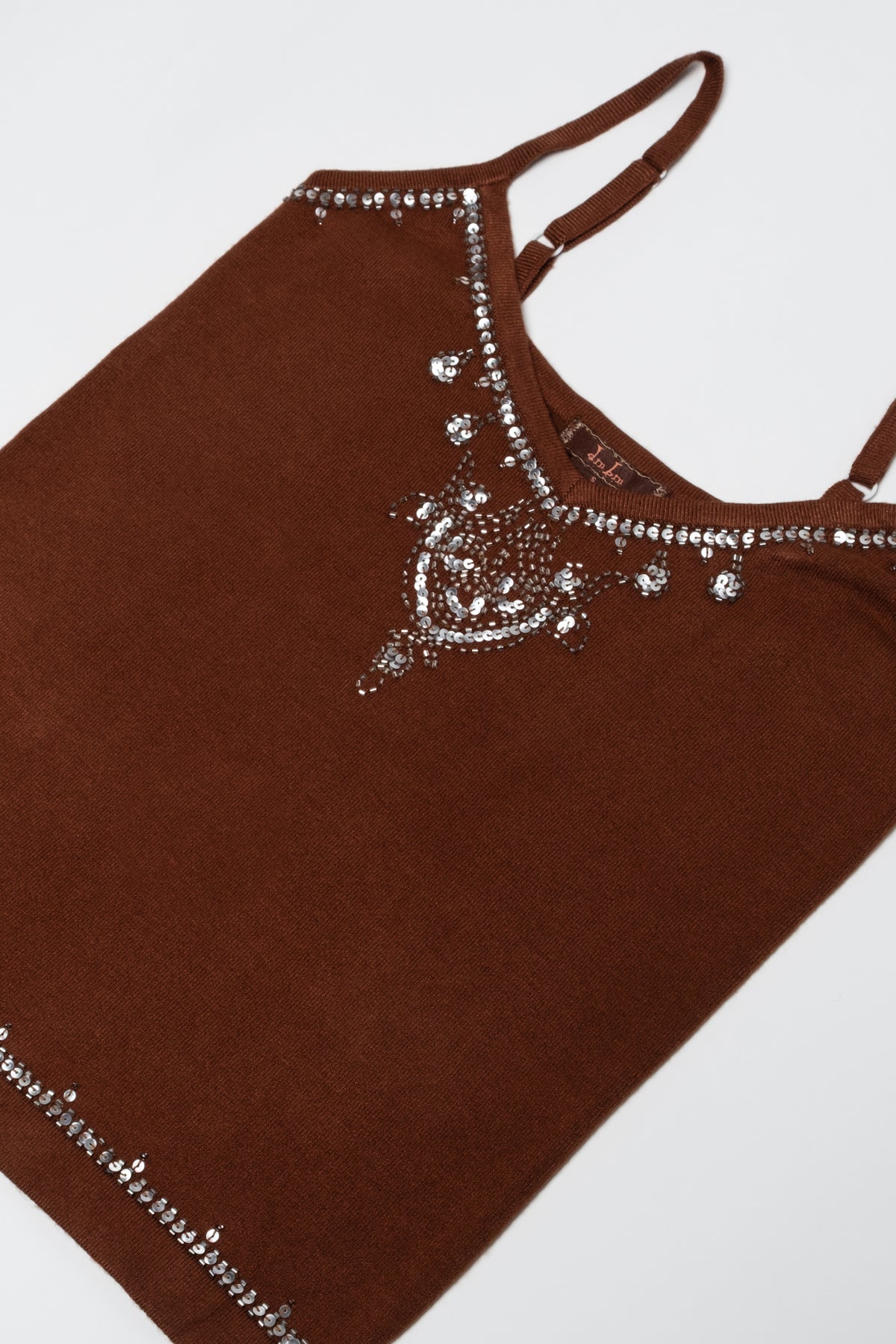 Beaded Silk Knit Cami