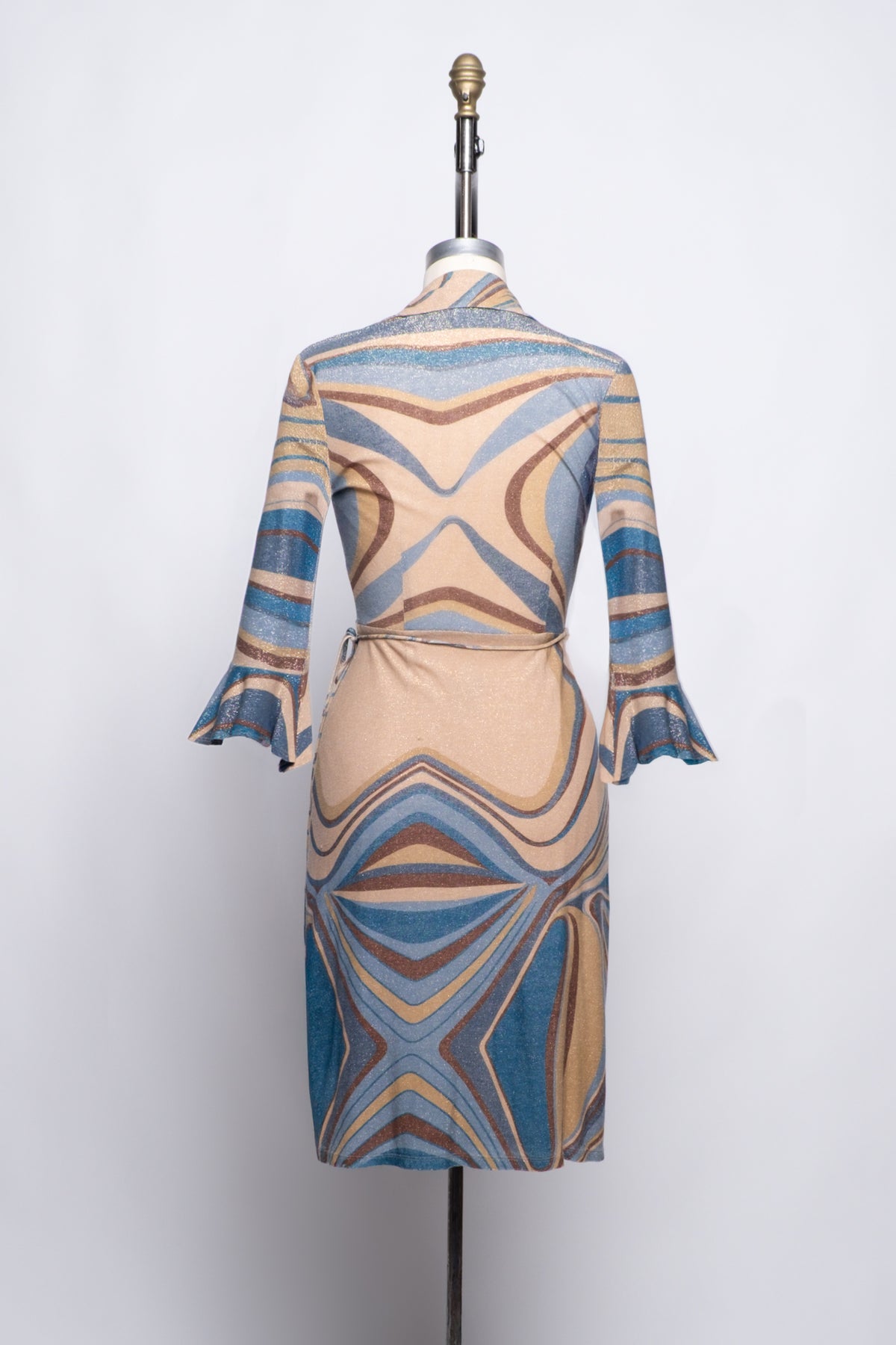 Bebe Wavy Print Wrap Dress