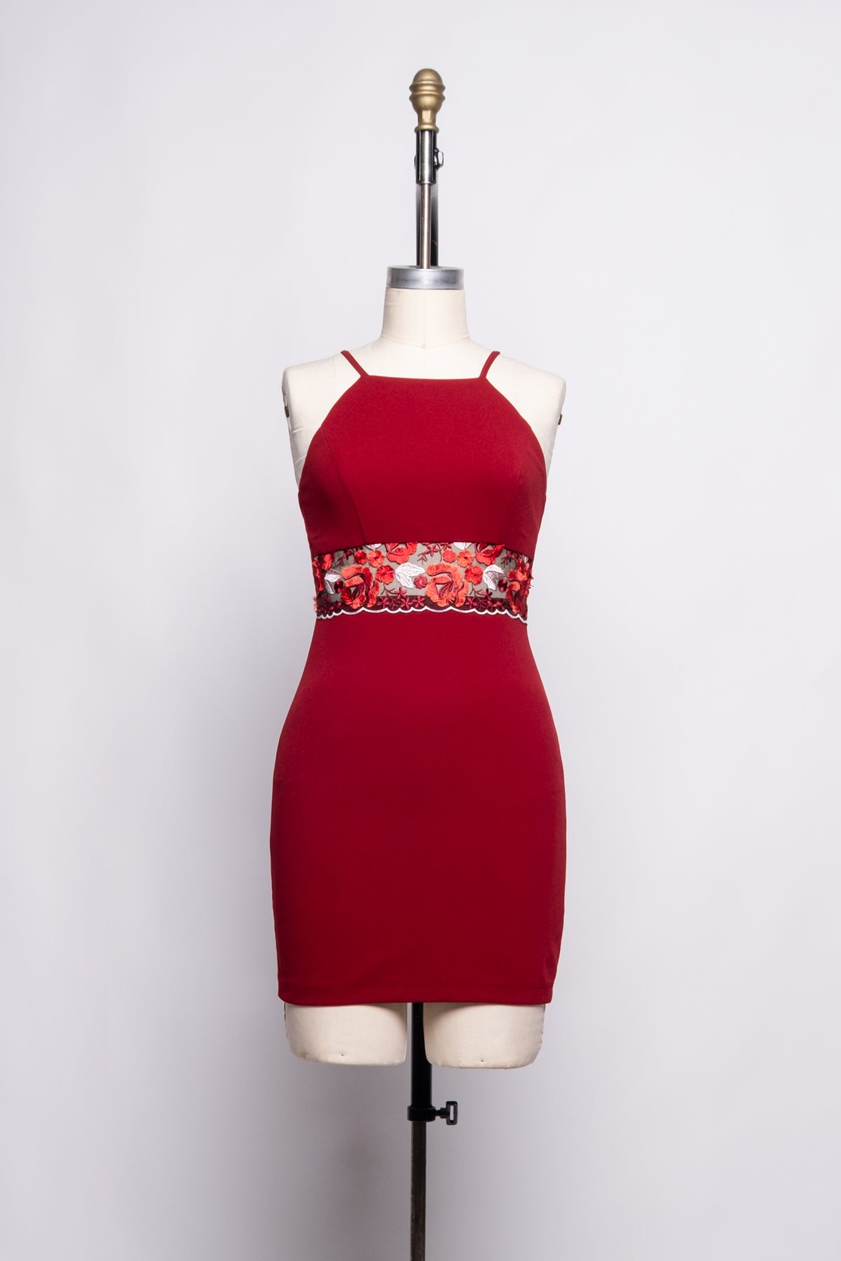 High Halter Neck Cutout Dress