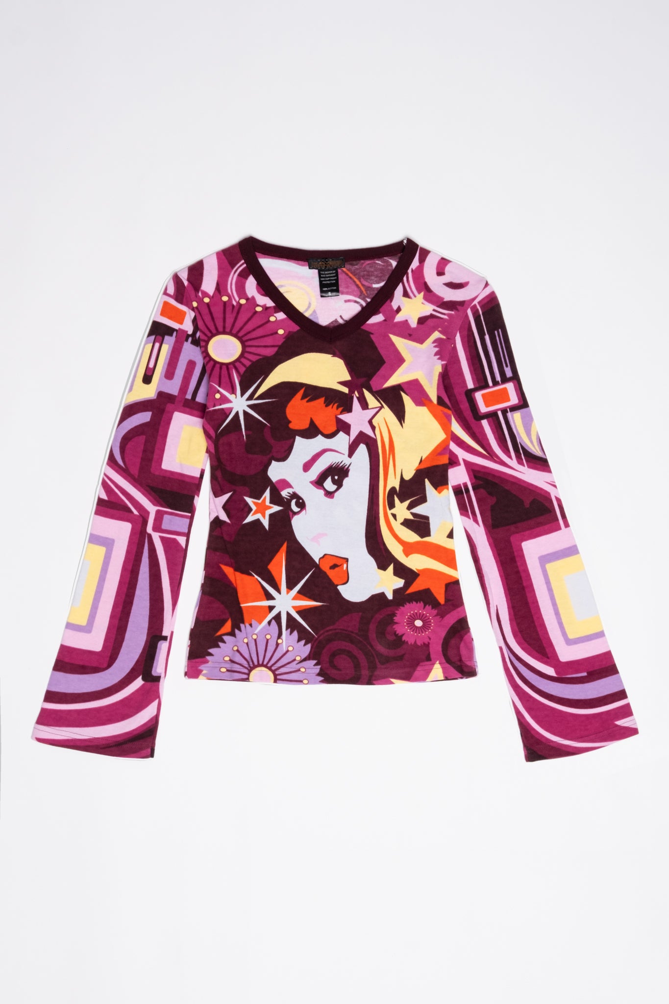 Hayes Pop Art Girl Long Sleeve Tee