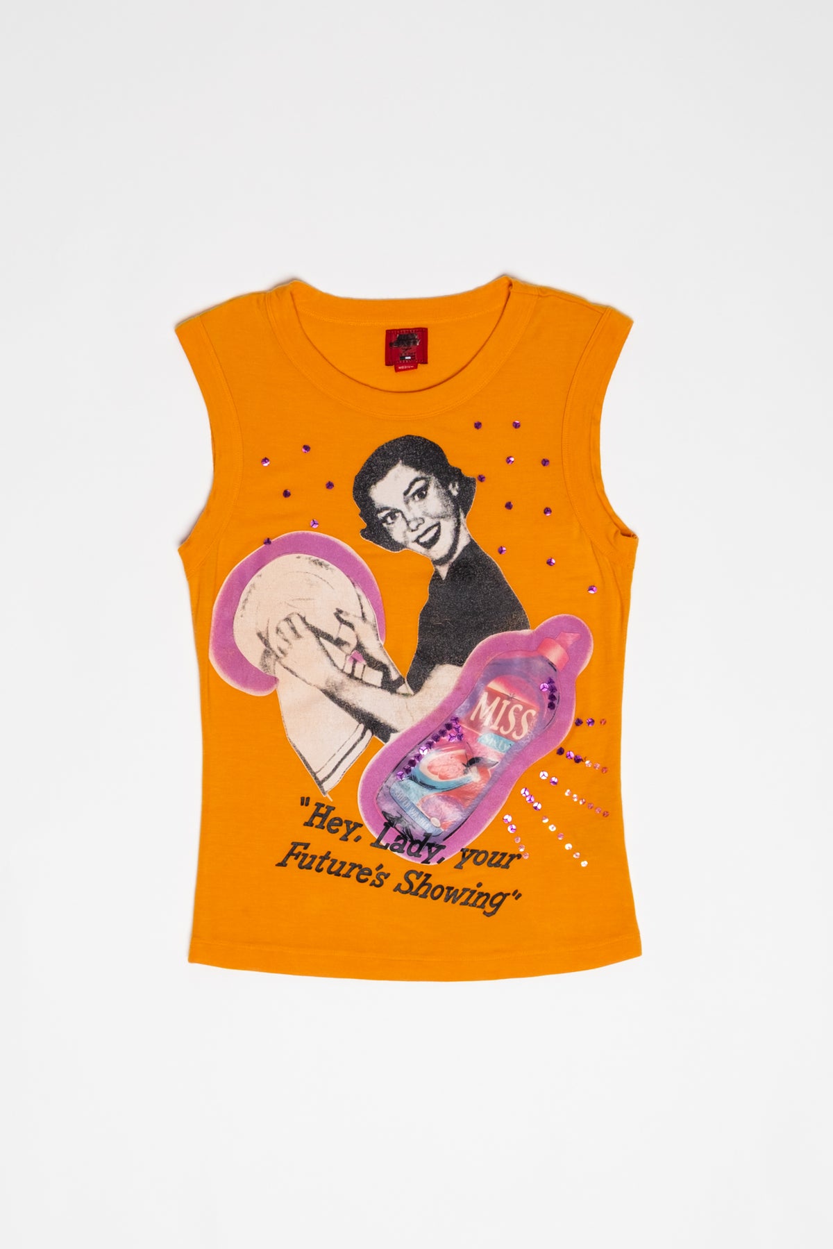 Miss Sixty Your Future's Showing Sleeveless Tee