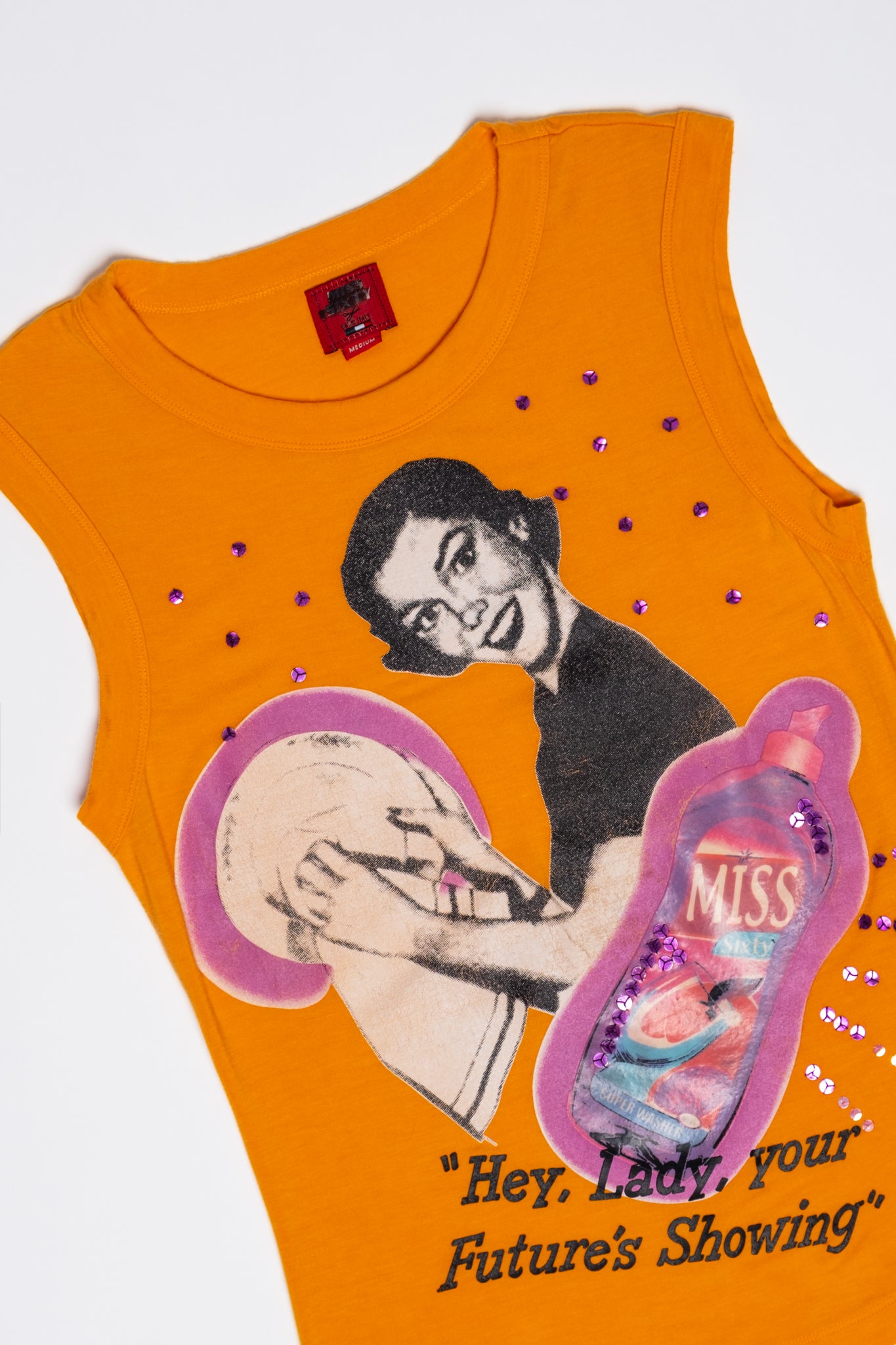 Miss Sixty Your Future's Showing Sleeveless Tee