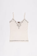 Beaded Silk Knit Cami
