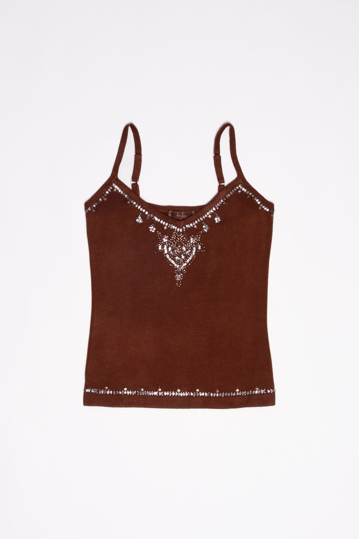 Beaded Silk Knit Cami