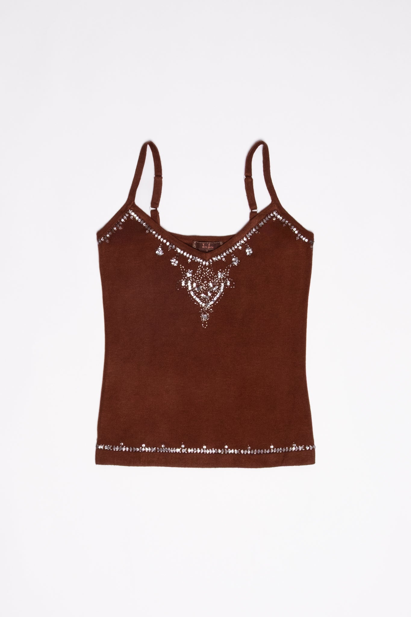 Beaded Silk Knit Cami