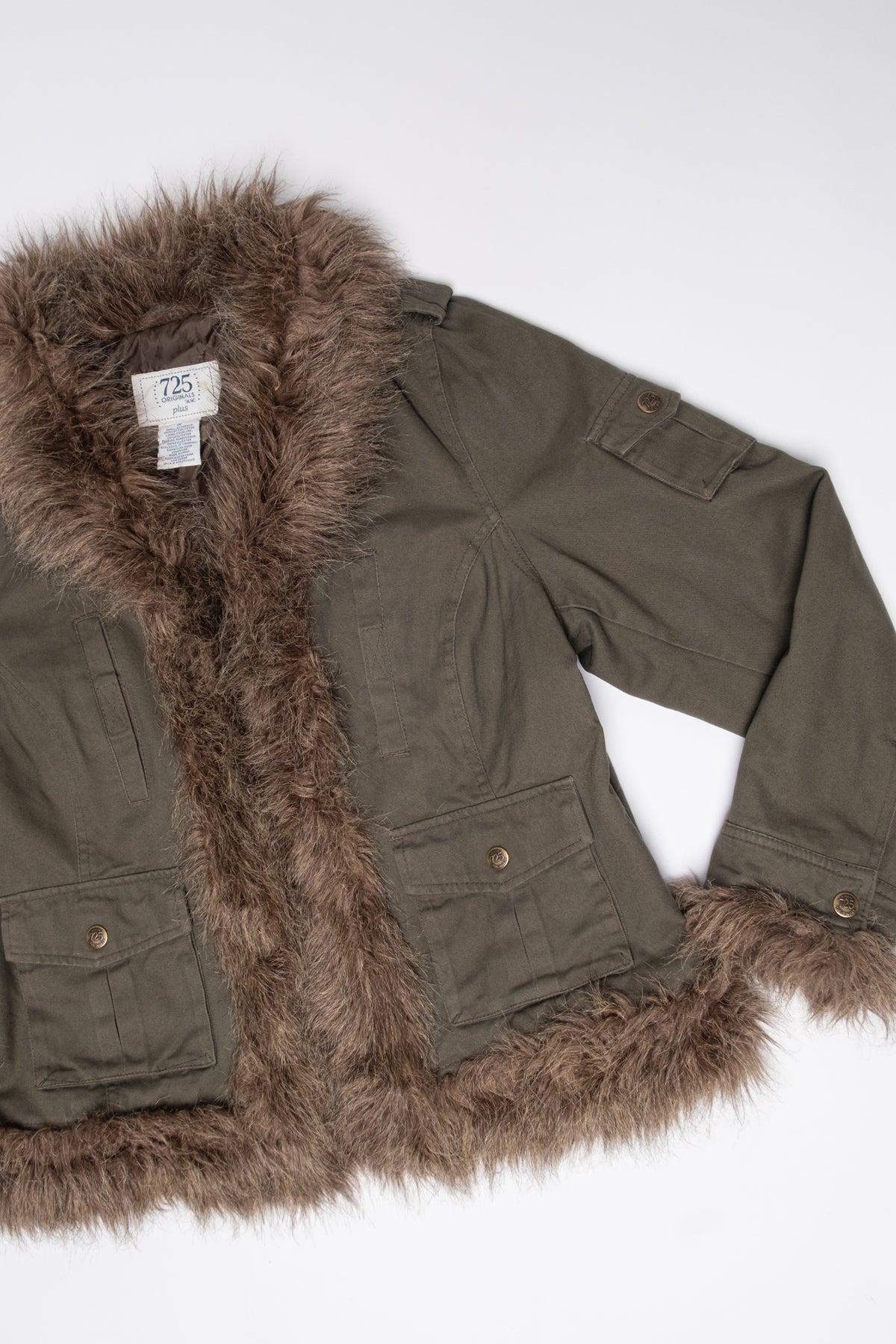 Fur Trim Army Jacket