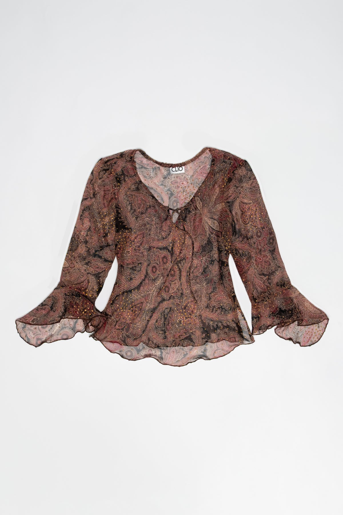 Clio Sheer Paisley Print Blouse