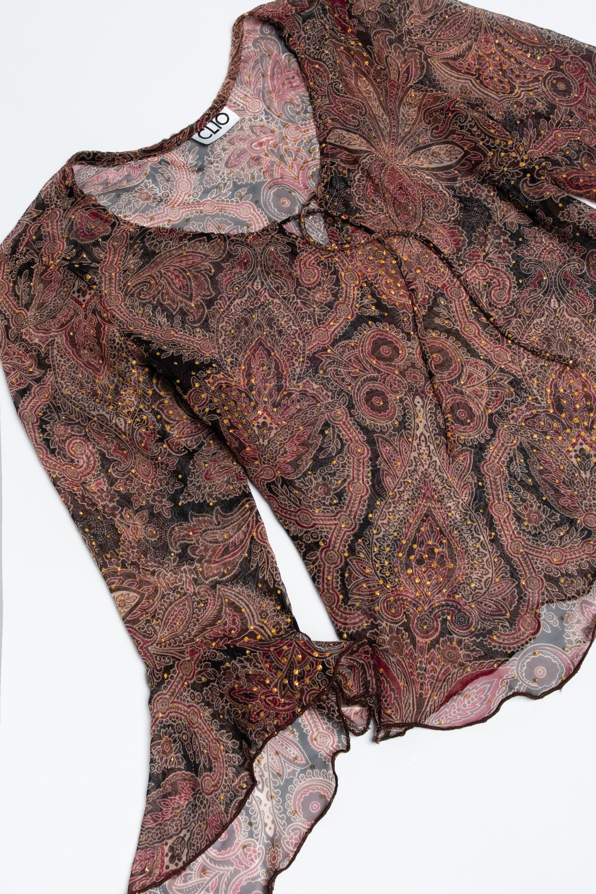 Clio Sheer Paisley Print Blouse