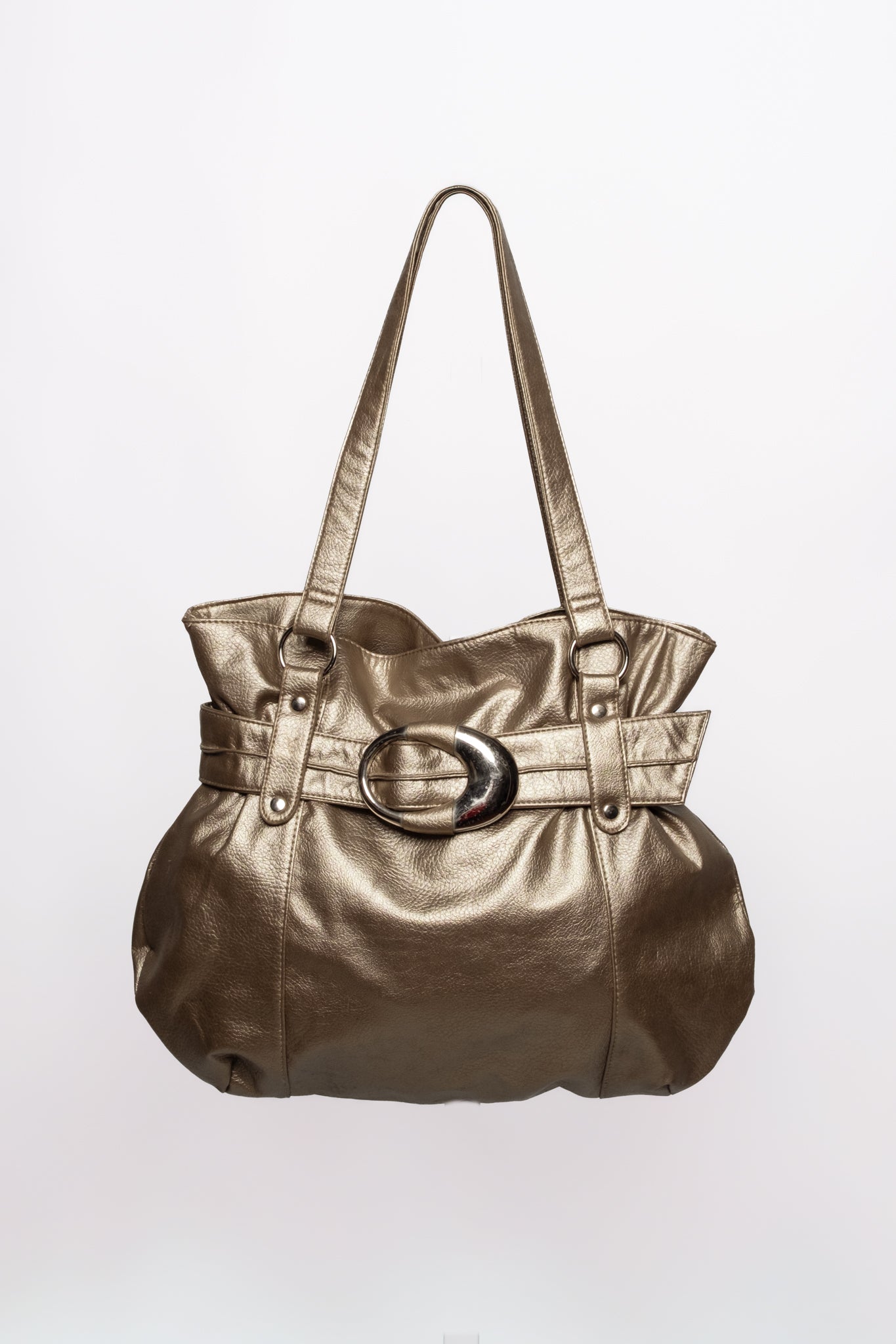 Slouchy Metallic Hobo Tote