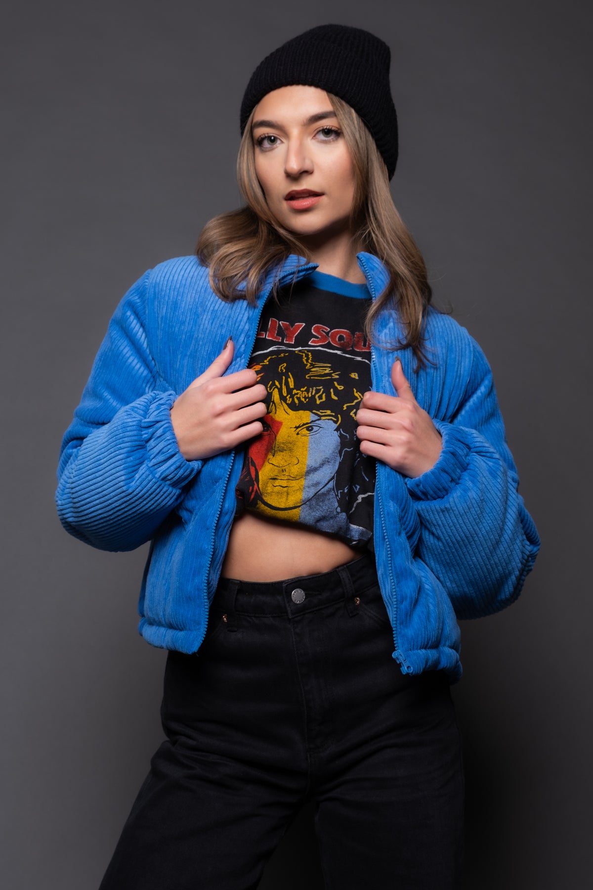 Liv Cropped Cord Puffer